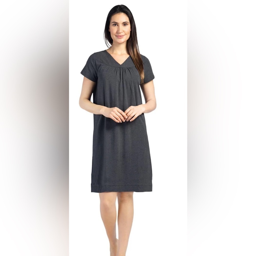 Fishers Finery Women's EcoFabric Short Sleeve Nightgown; Relaxed Fit Size Small